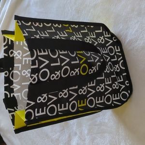 NWOT | Kendra Scott | Love & Love Shopper Tote Yellow & Black Bag Snap Closure